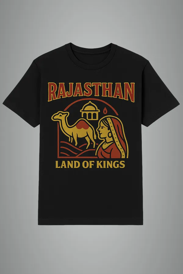 Black_Rajasthan_Printed_Cotton_Regular_Fit_T-Shirt_|_For_Men