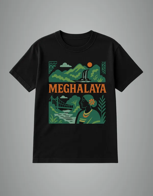 Black_Meghalaya_Printed_Cotton_Regular_Fit_T-Shirt_|_For_Men
