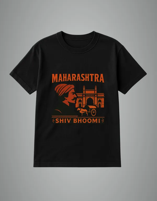 Black_Maharashtra_Printed_Cotton_Regular_Fit_T-Shirt_|_For_Men