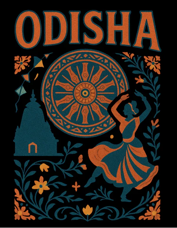 Black_Odisha_Printed_Cotton_Regular_Fit_T-Shirt_|_For_Men