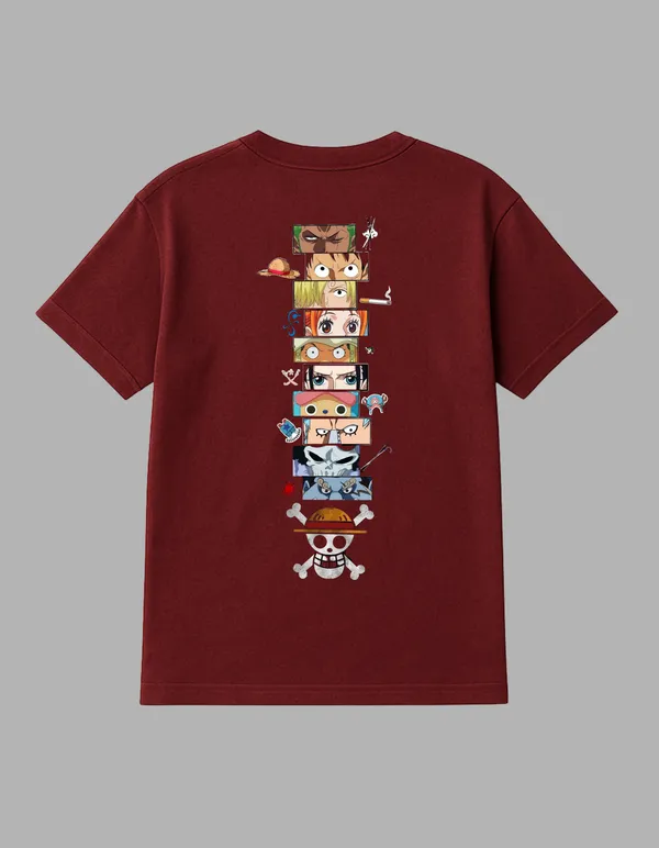 Maroon_Mugiwara_Nakama_Printed__Regular_Fit_T-Shirt_|_For_Unisex