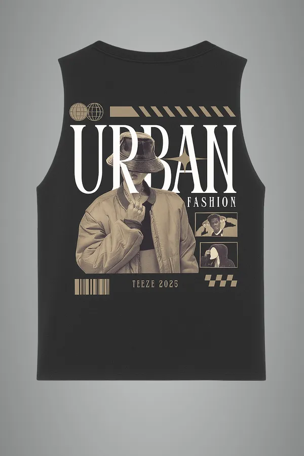 Black_Urban_Fashion_Printed_Cotton__Regular_Fit_Sleeveless_T-Shirt_|_For_Unisex