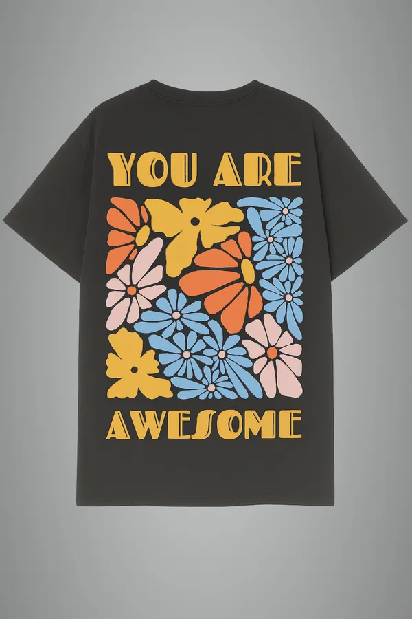 Black_You_Are_Awesome_Printed_Cotton_Oversized_Fit_T-Shirt_|_For_Unisex