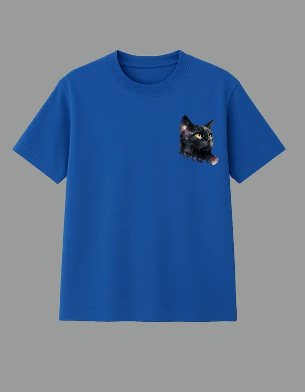 Royal_Blue_Universal_Cat_Printed__Regular_Fit_T-Shirt_|_For_Unisex