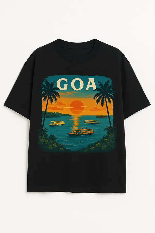 Black_Goa_Printed_Cotton_Oversized_Fit_T-Shirt_|_For_Men