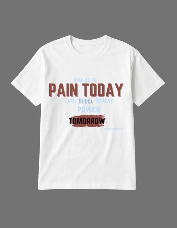 White_Pain_Today_Printed__Regular_Fit_T-Shirt_|_For_Unisex