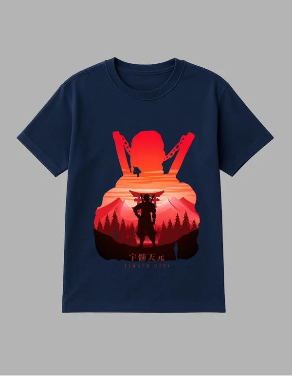Navy_Blue_Bihar_Printed__Regular_Fit_T-Shirt_|_For_Unisex