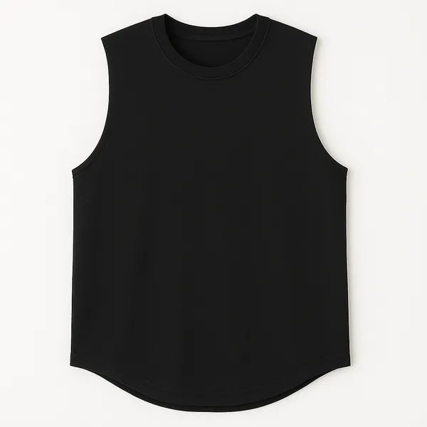 Black_Solid_Cotton__Regular_Fit_Sleeveless_T-Shirt_|_For_Men