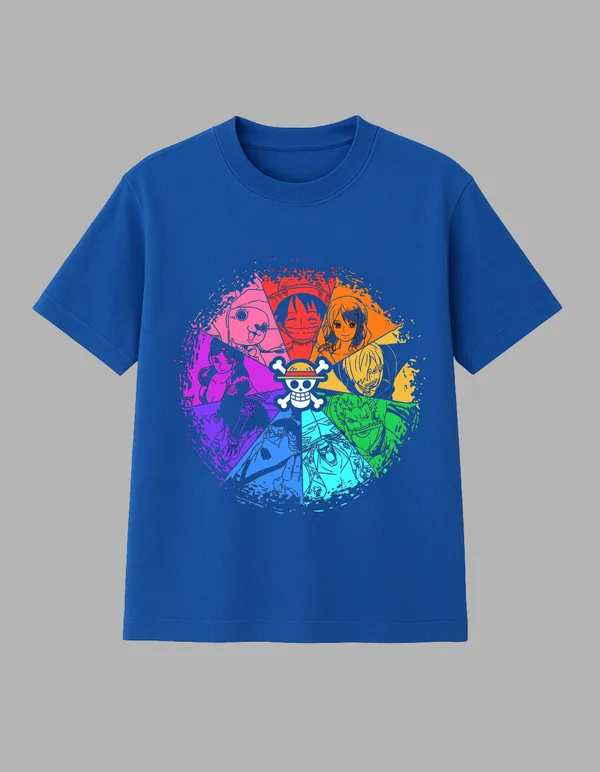Royal_Blue_Straw_Hats_Printed__Regular_Fit_T-Shirt_|_For_Unisex