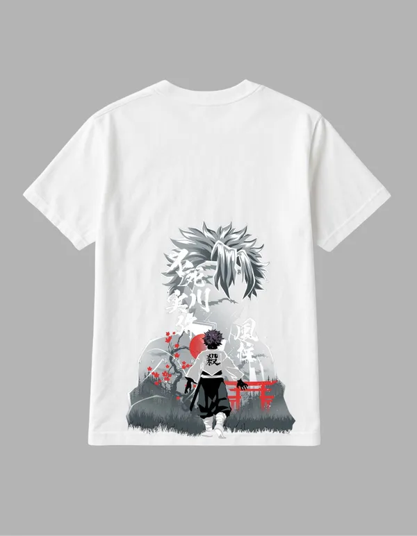 White_Sanemi_Printed__Regular_Fit_T-Shirt_|_For_Unisex