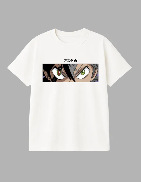White_Black_Clover_Printed__Oversized_Fit_T-Shirt_|_For_Unisex