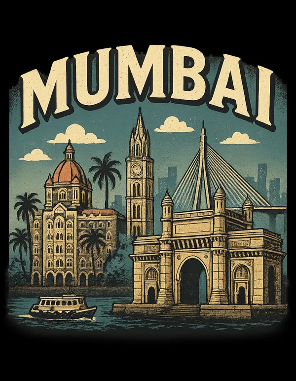 Black_Mumbai_City_Printed_Cotton_Regular_Fit_T-Shirt_|_For_Men