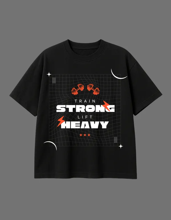 Black_Strong_And_Heavy_Printed__Regular_Fit_T-Shirt_|_For_Unisex