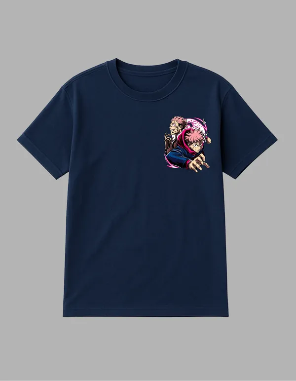 Navy_Blue_Itadori_X_Sukuna_Printed__Regular_Fit_T-Shirt_|_For_Unisex