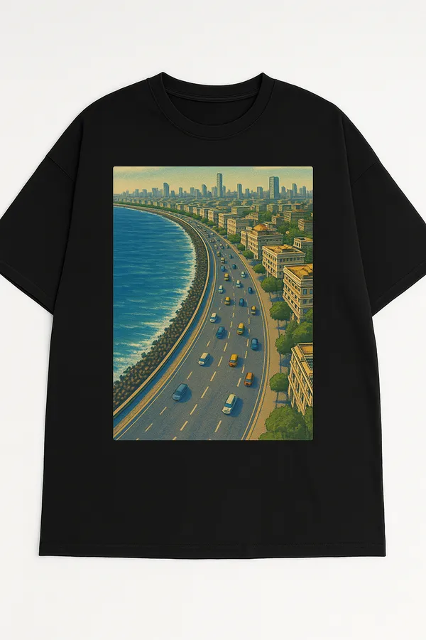 Black_Marine_Drive_Printed_Cotton_Oversized_Fit_T-Shirt_|_For_Men