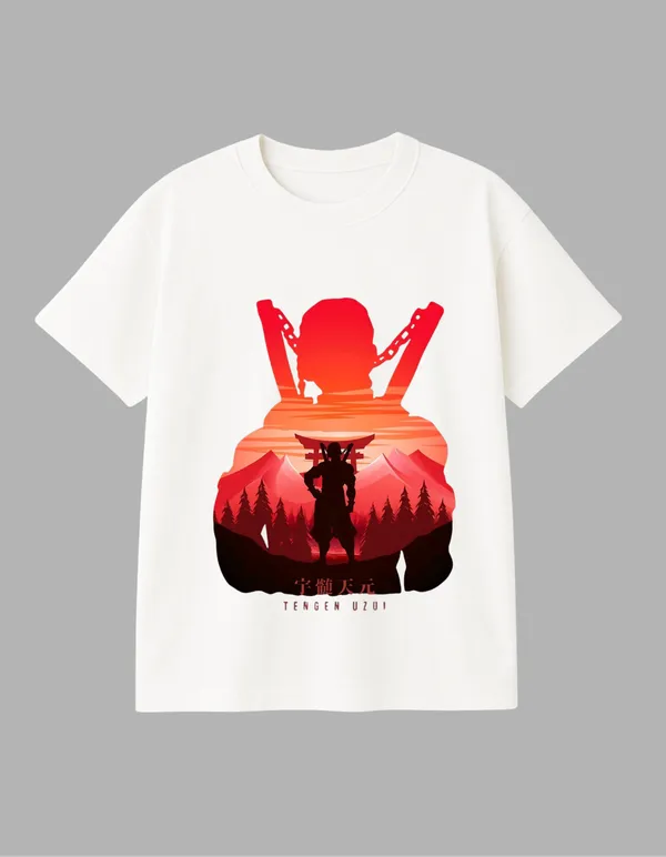 White_Tengen_Sama_Printed__Oversized_Fit_T-Shirt_|_For_Unisex