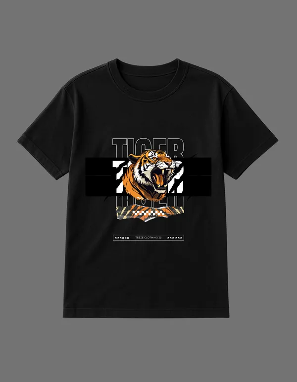 Black_Tiger_Printed__Regular_Fit_T-Shirt_|_For_Unisex