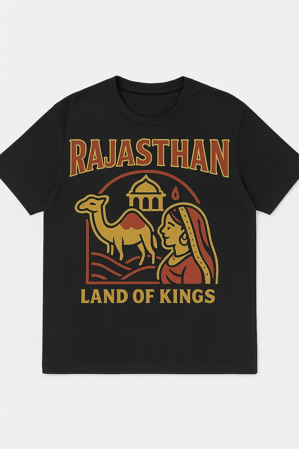 Black_Rajasthan_Printed_Cotton_Oversized_Fit_T-Shirt_|_For_Men