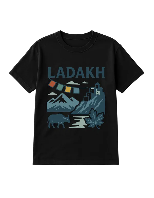 Black_Ladakh_Printed_Cotton_Regular_Fit_T-Shirt_|_For_Men