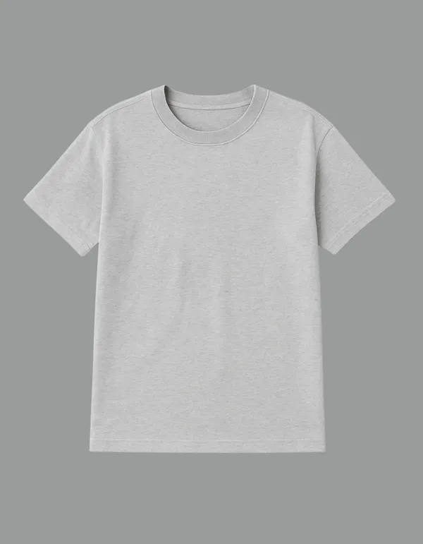 Grey_Wild_Flower_Printed__Regular_Fit_T-Shirt_|_For_Unisex