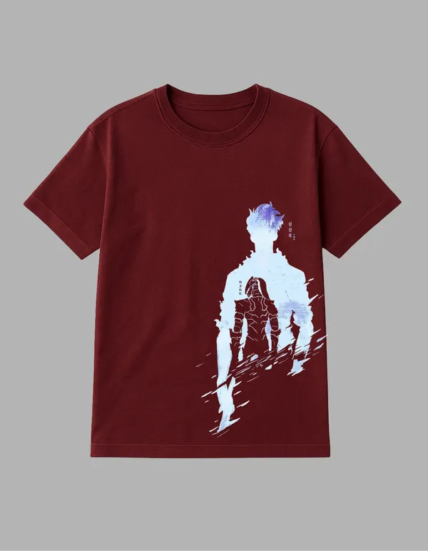 Maroon_Sung_Jin-Woo_X_Igris_Printed__Regular_Fit_T-Shirt_|_For_Unisex