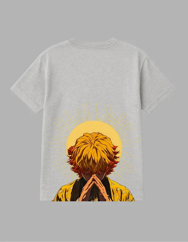 Grey_Zenitsu_Printed__Regular_Fit_T-Shirt_|_For_Unisex
