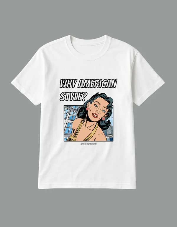 White_Why_American_Style_Printed__Regular_Fit_T-Shirt_|_For_Unisex