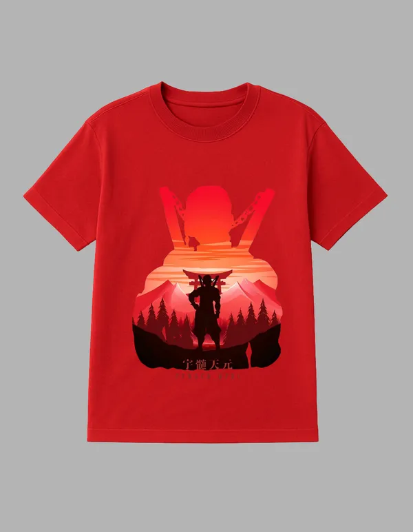 Red_Tengen_Sama_Printed__Regular_Fit_T-Shirt_|_For_Unisex