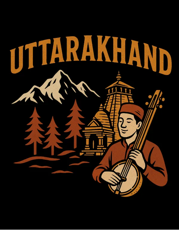 Black_Uttarakhand_Printed_Cotton_Regular_Fit_T-Shirt_|_For_Men