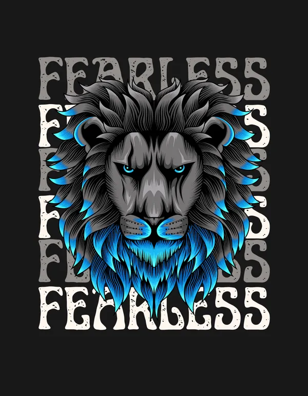 Black_Fearless_Printed__Regular_Fit_T-Shirt_|_For_Unisex