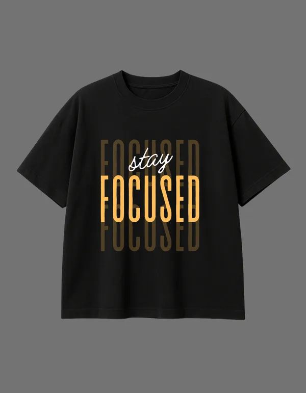 Black_Stay_Focused_Printed__Regular_Fit_T-Shirt_|_For_Unisex