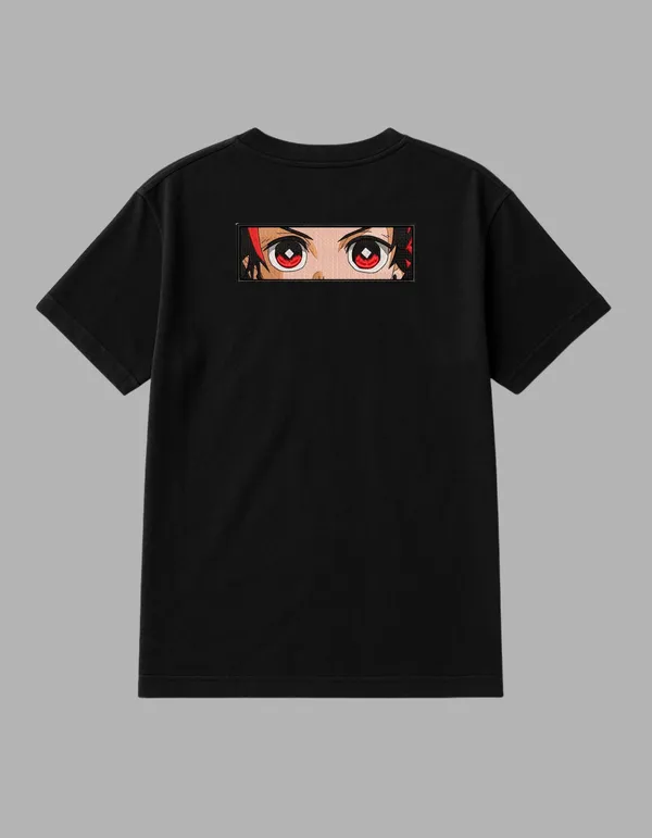 Black_Tanjiro_Kamado_Printed__Regular_Fit_T-Shirt_|_For_Unisex