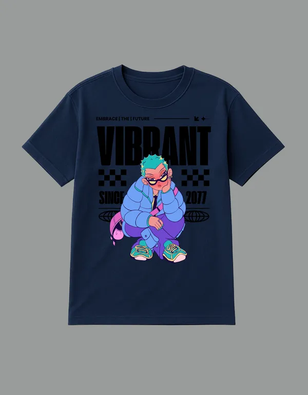 Navy_Blue_Vibrant_Teen_Printed__Regular_Fit_T-Shirt_|_For_Unisex
