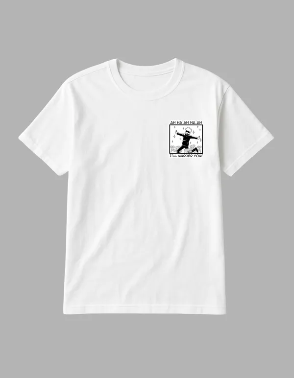 White_Satoru_Gojo_Printed__Regular_Fit_T-Shirt_|_For_Unisex