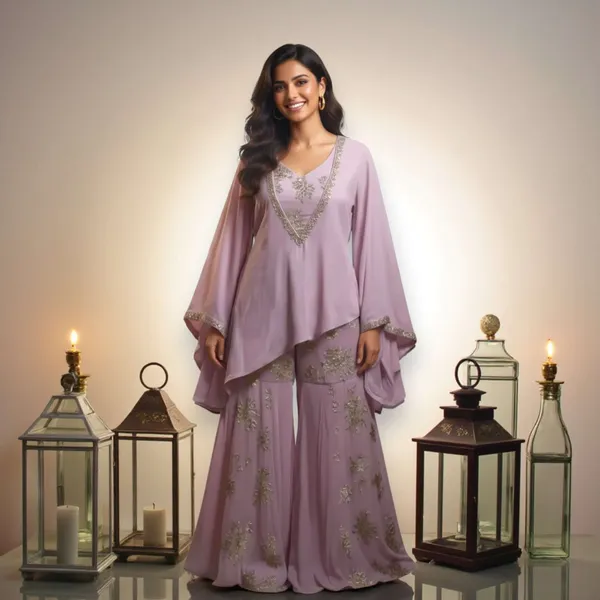 Lavender_Chanderi_Georgette_Set