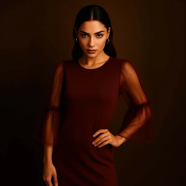 Maroon_Sheer_Sleeve_Mini_Dress