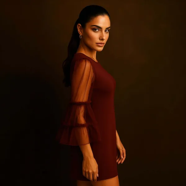 Maroon_Sheer_Sleeve_Mini_Dress