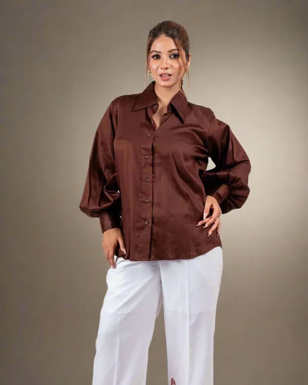 Brown_&_White_Premium_Glamorous_Satin_Co-Ord_Set_For_Women