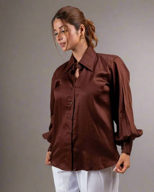 Brown_&_White_Premium_Glamorous_Satin_Co-Ord_Set_For_Women