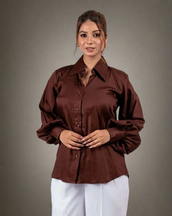 Brown_&_White_Premium_Glamorous_Satin_Co-Ord_Set_For_Women