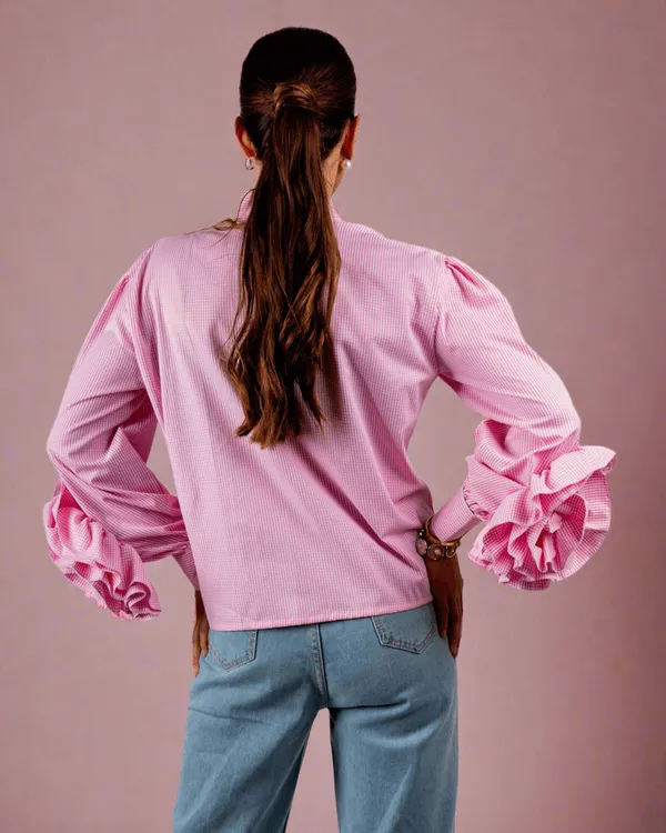Pink_Premium_Glamorous_Rayon_Shirt_For_Women