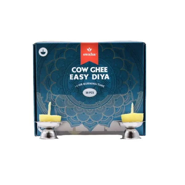 Iisc_Certified_Cow_Ghee_Diya_Wicks_30_Pieces_60Min_Burning_Time_Wax_Free_Cow_Ghee_Diya_Batti_For_Puja_30_Pieces_Pack_Of_1