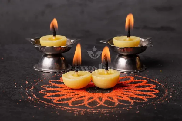 Iisc_Certified_Premium_Cow_Ghee_Diya_100_Pieces_30Min_Burning_Time_Wax_Free_Cow_Ghee_Diya_Batti_Pack_Of_1