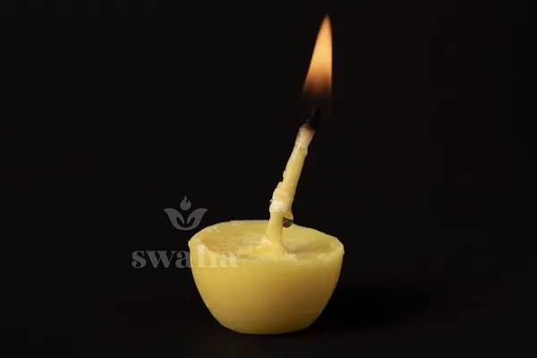 Iisc_Certified_Premium_Cow_Ghee_Diya_100_Pieces_30Min_Burning_Time_Wax_Free_Cow_Ghee_Diya_Batti_Pack_Of_1