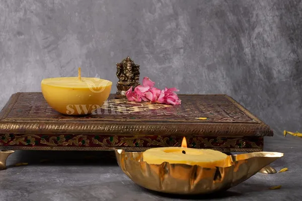 Combo_Of_Swaha_Cow_Ghee_Diya_8Hrs_&Swaha_Vegan_Diya_Tea_Light_12Pcs_Pack_Of_1)_(Vegan_Ghee_Tea_Lights_12_Pieces_Diya_Batti_0.123_Kg)
