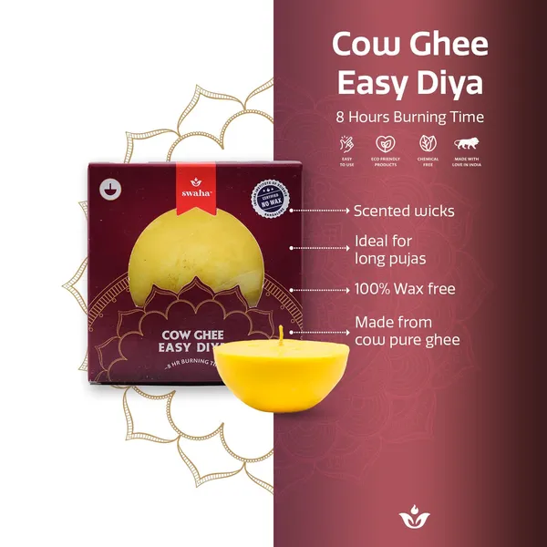 Combo_Of_Swaha_Cow_Ghee_Diya_8Hrs_&Swaha_Vegan_Diya_Tea_Light_12Pcs_Pack_Of_1)_(Vegan_Ghee_Tea_Lights_12_Pieces_Diya_Batti_0.123_Kg)