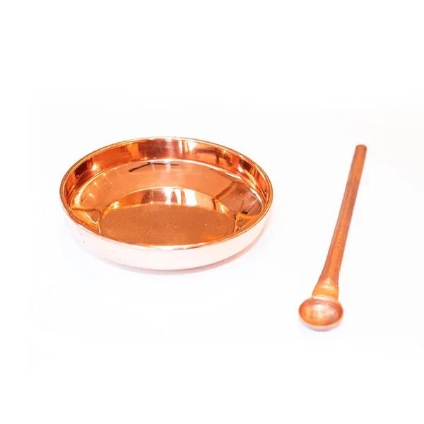 Traditional_Copper_Havan_Kund_Set_With_Copper_Aachmani_Spoon_Small_Copper_Plate