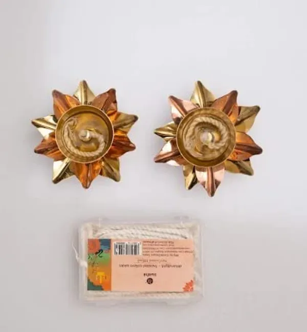 Combo_Products_Lotus_Diya_Pack_Of_2_Akhand_Jyoth_Short_Wicks_Daily_Pooja_Products_Simplify_Your_Daily_Pooja_Rituals