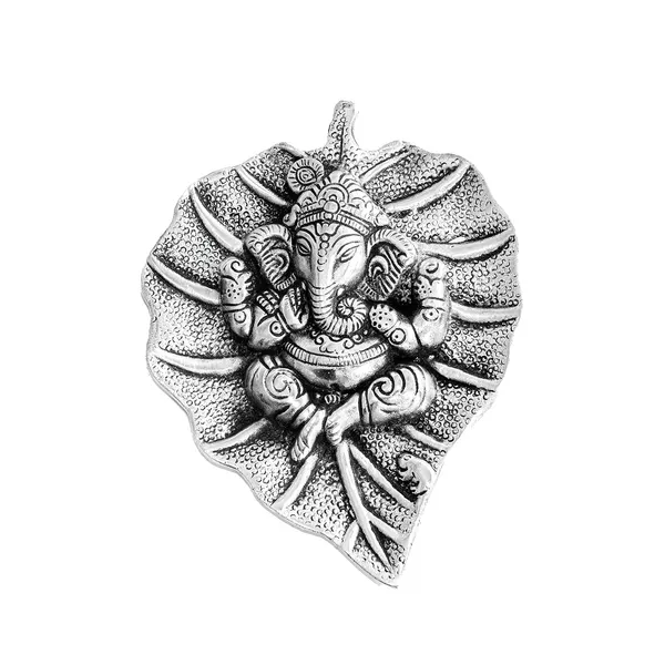 Leaf_Ganesha_Handcrafted_Wall_Hanging_Ganapathi_Home_Decor_Housewarming_Gift_Decorative_Religious_Showpiece_With_Spiritual_Vibes_Indian_Art_Dcor_Silver_Colour