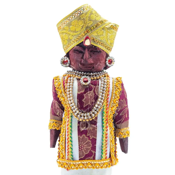 Marapachi_Raja_Rani_Wooden_Doll_20Cm_Height_Bommala_Koluvu_Dolls_Pattada_Gombe_With_Dress_Navratri_Special_Dolls